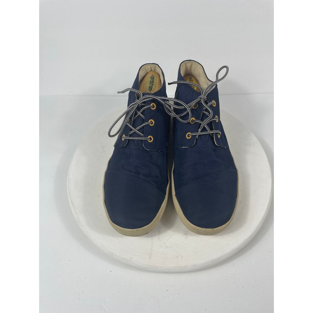 TOMS Men's Size 10.5 Blue Lace Up Sneaker Shoes